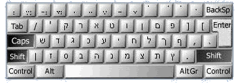 Hebrew keyboard